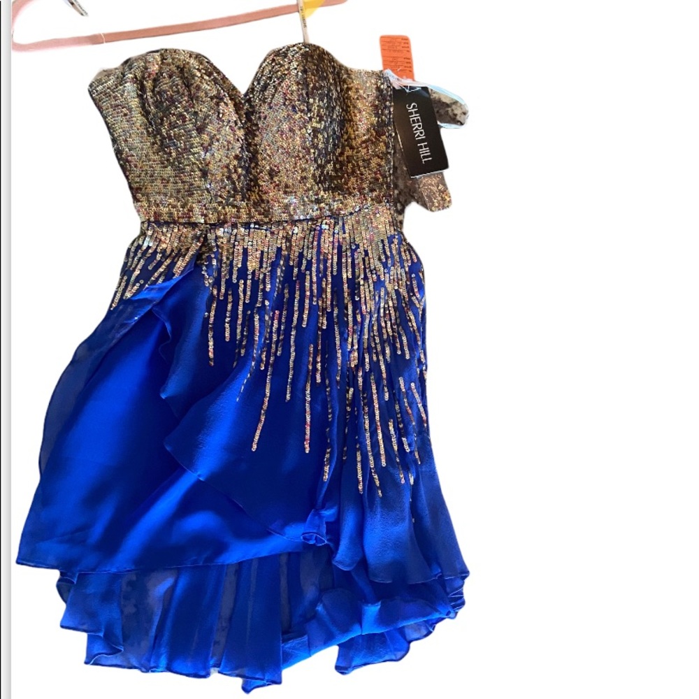 Sherri hill royal blue dress brand new with tags